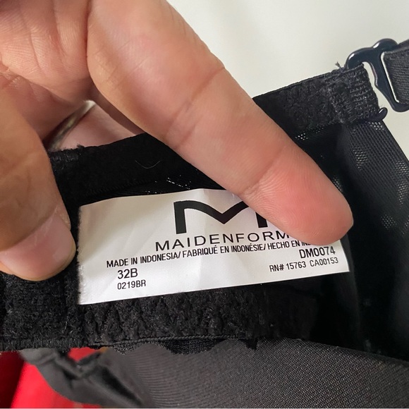 Maidenform One Fab Fit Demi Bra Lace-Trimmed Flex-Back Underwire T-Shirt Bra 32B - Picture 5 of 8